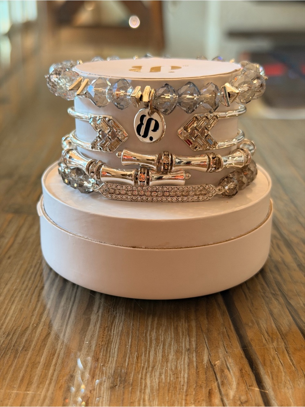 Bomb Party Bracelets! Personally Curated Crystal and Silver-Tone Stack - Picture 3 of 6